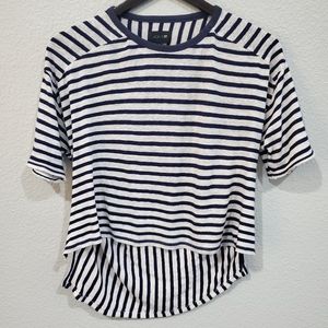 Joe's navy and white striped blouse, size medium.